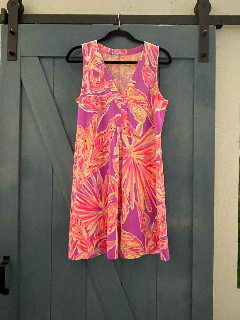 Lilly Pulitzer Pink, Purple & Blue Floral Cotton Top